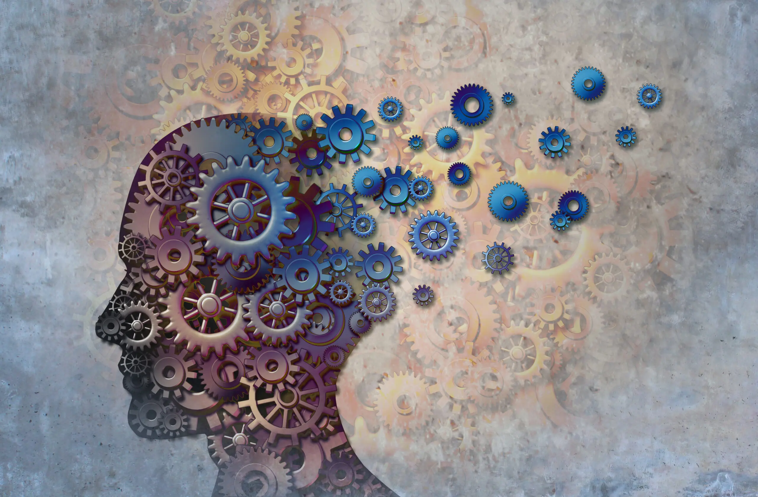 Alzheimer's Alzheimer’s memory loss due to Dementia and brain disease with the abstract medical icon of a human head and neurology research as a 3D illustration.